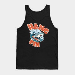 Hang Fin! Surfin' Shark Design Tank Top